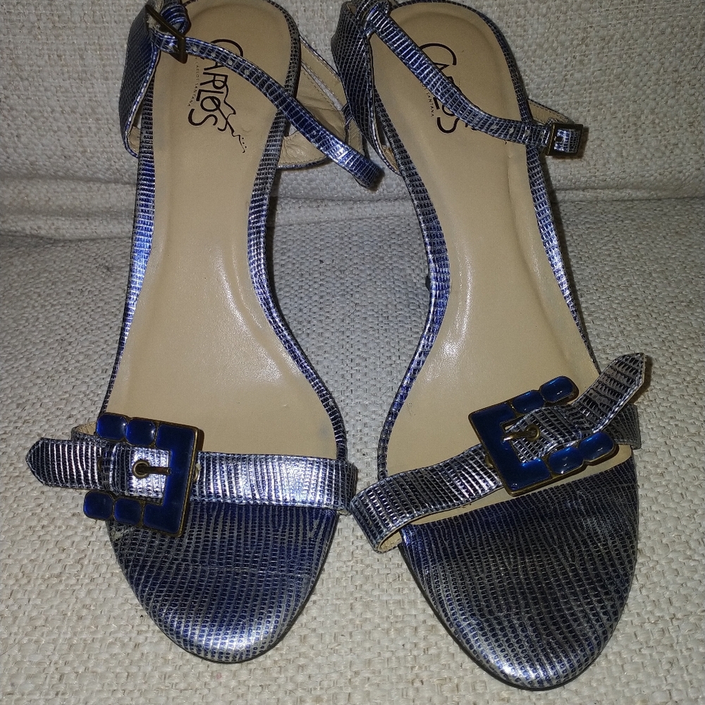 Iridescent silver platforms